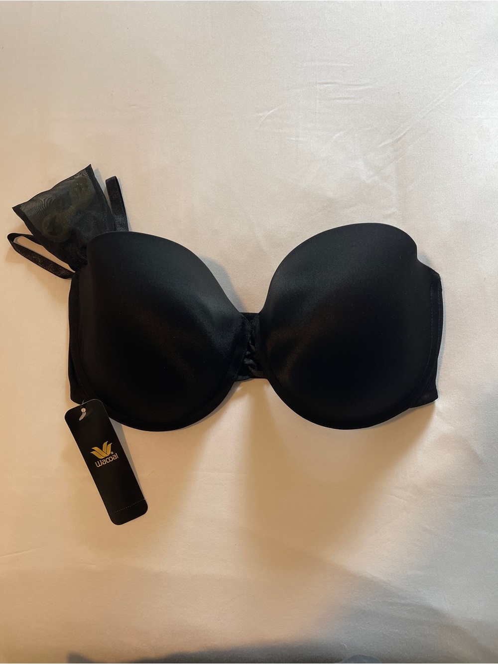 Wacoal Black Bra Style 65442 Custom Convertible Contour Bodysuede 38C NWT